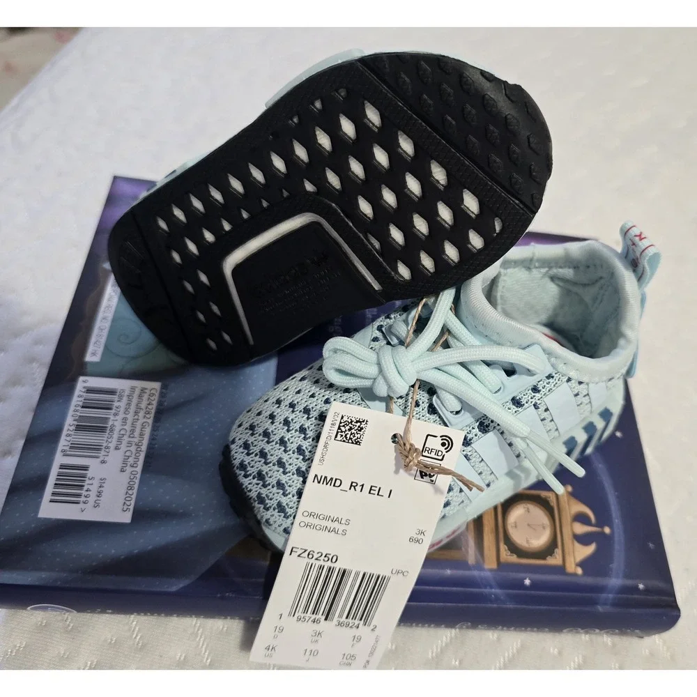 Adidas Originals Infant Running Shoes In An 'Almost Blue' Colorway. Size 4K NWT